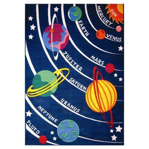 Fun Rugs Fun Time Solar System Classroom Area Rug | Solar system, Solar ...