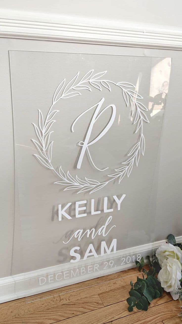 Custom Acrylic Sign | Personalized wedding sign, Wedding signs, Wedding ...