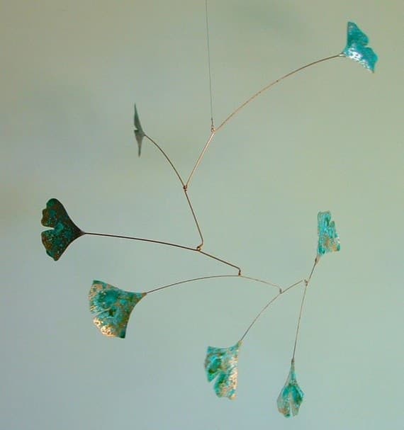 gingko leaf mobile | Mobile art, Hanging mobile, Ginkgo art