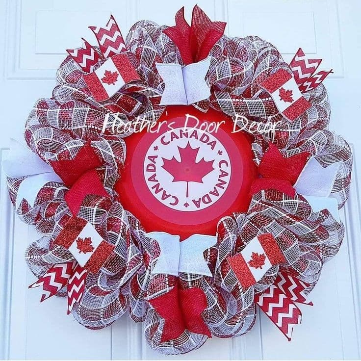 Canada Day Canada Day Wreath Maple Leaf Canadian | Etsy Canada | Spring ...