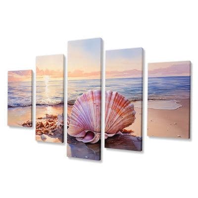 Beachcrest Home Coastal Treasures Sunset Seashell II - Coastal Beach ...