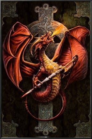 Celtic Dragon Fantasy Lamina Framed Poster Print by Anne Stokes, 24x36 ...