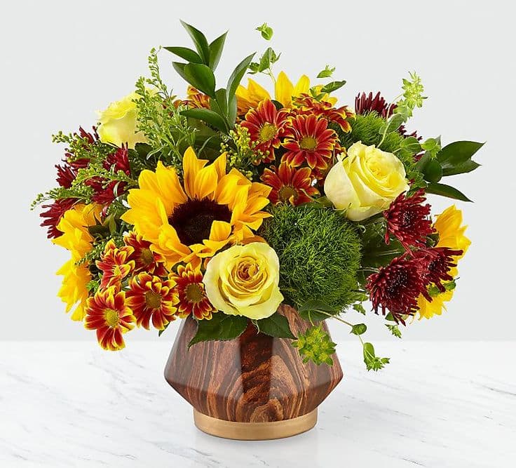 Fall Harvest ™ Bouquet | Fall flower arrangements, Fall floral ...
