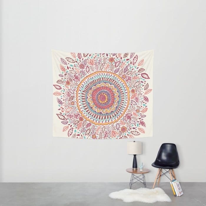 Sunflower Mandala Wall Tapestry by Janet Broxon | Society6 | Tapestry ...