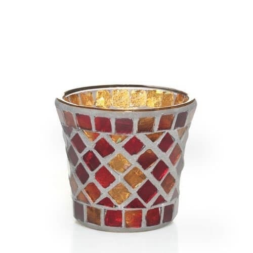 Yankee Candle Votive Holder Mosaic Red/gold | Yankee candle, Votive ...