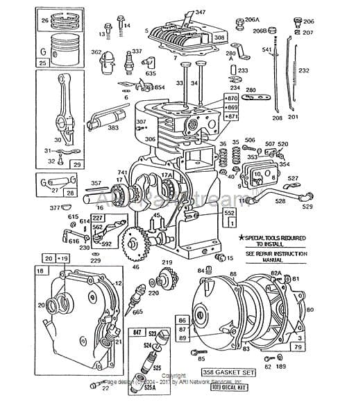 Briggs & Stratton Engine Parts Lookup