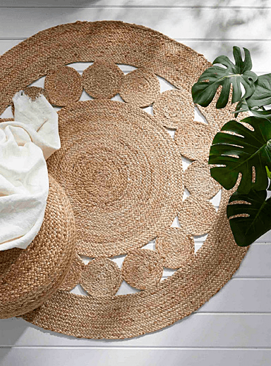 Braided jute rug 120 cm in diameter | Simons Maison | Area Rugs & Mats ...