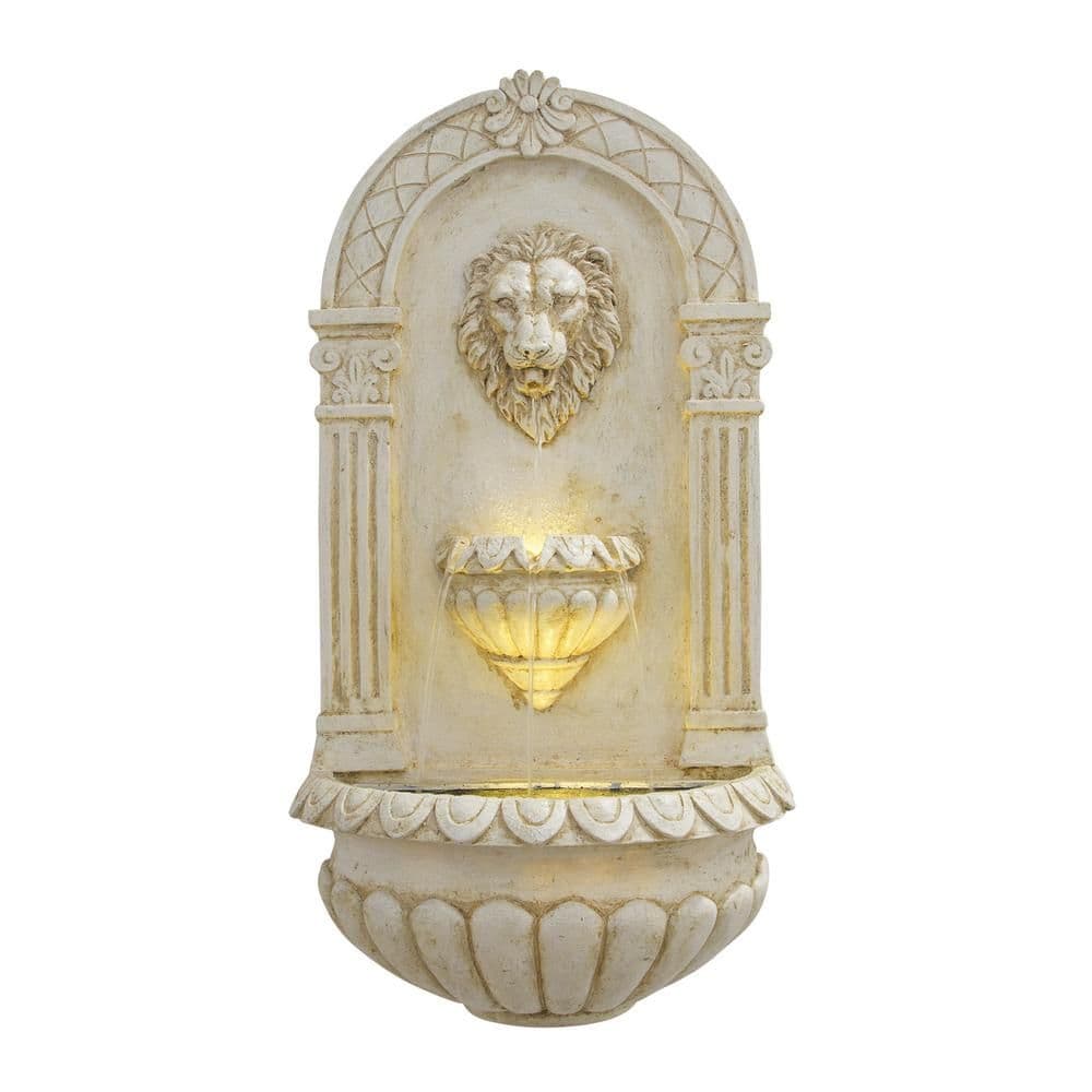 Alpine Corporation 32 in. Tall Outdoor Classical Wall-Mounted Water ...