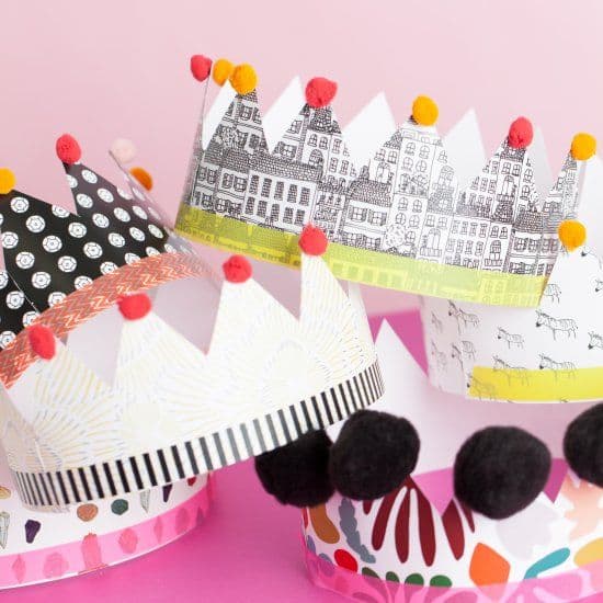 Print off these adorable illustrated paper crowns perfect for ...