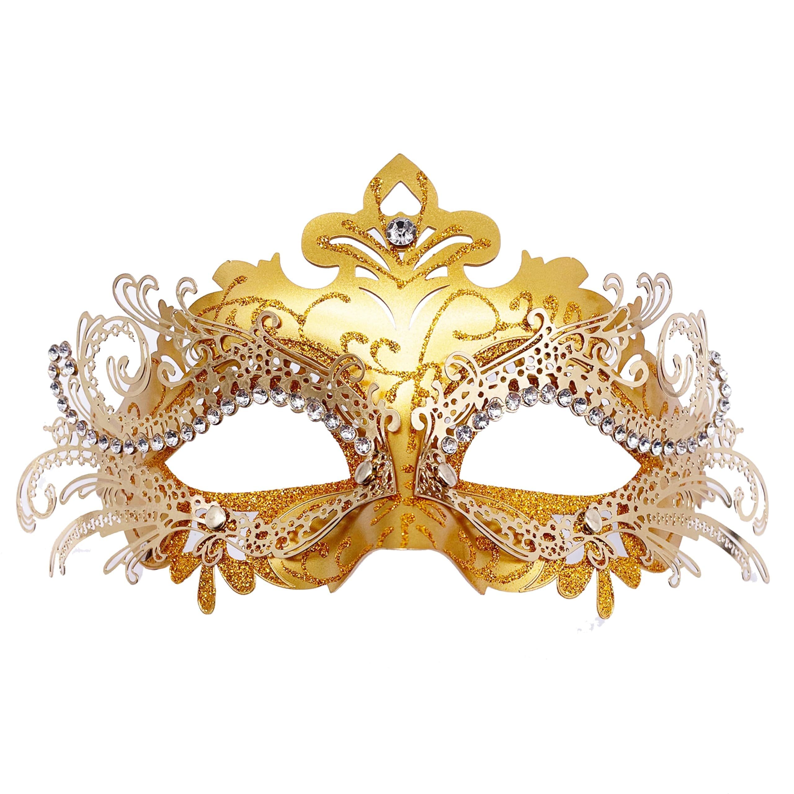 Geek-M Women/Men Masquerade Metal Masks Venetian Halloween Costume Mask ...