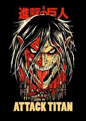 Metal poster displate attack on titan anime – Artofit