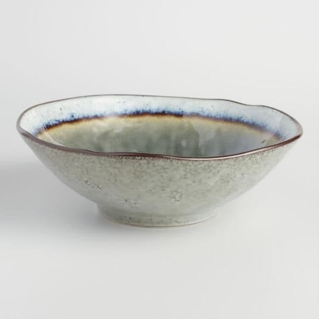 Gray Reactive Glaze Serving Bowl | A boutique