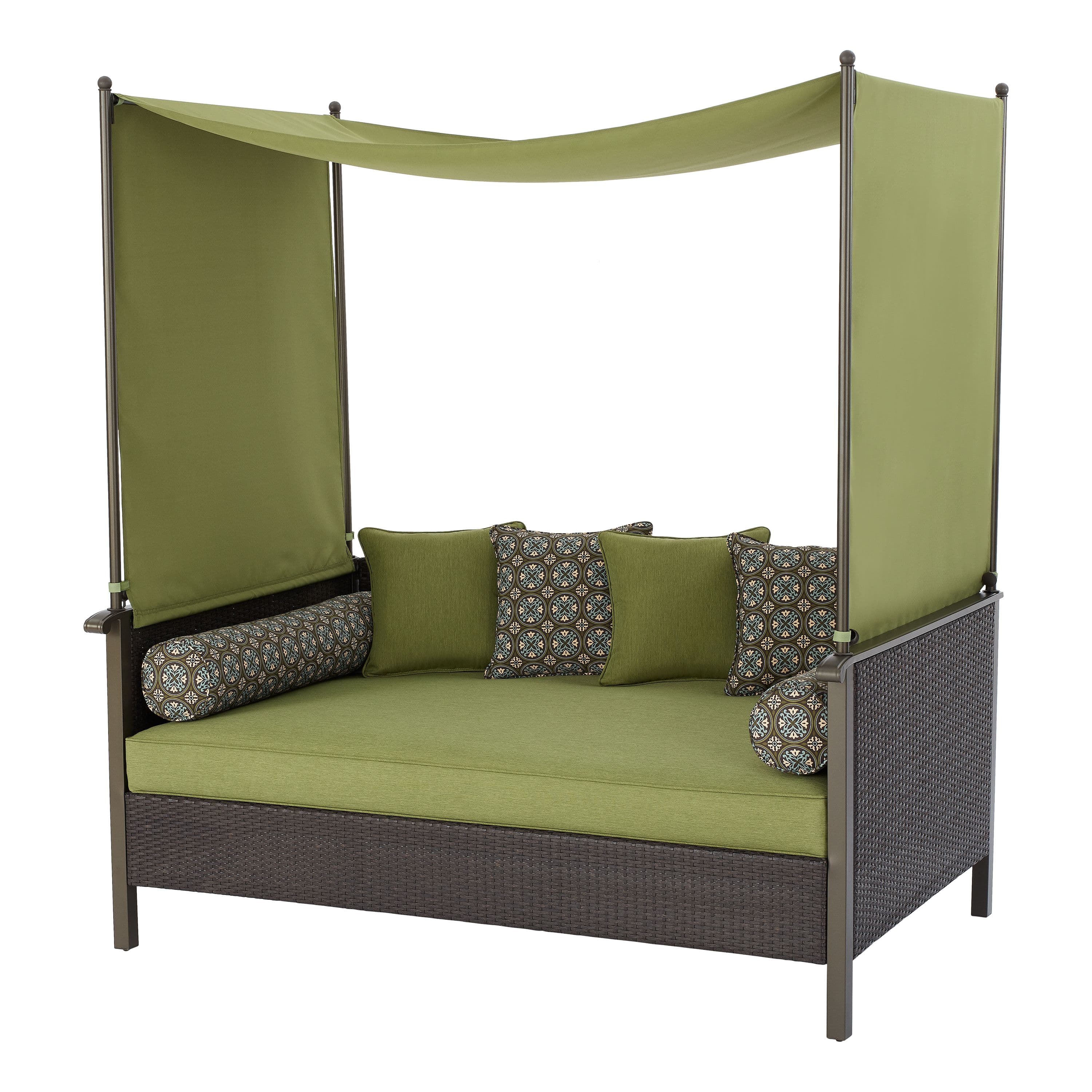 Better Homes & Gardens Providence Outdoor Daybed with Canopy, Green ...