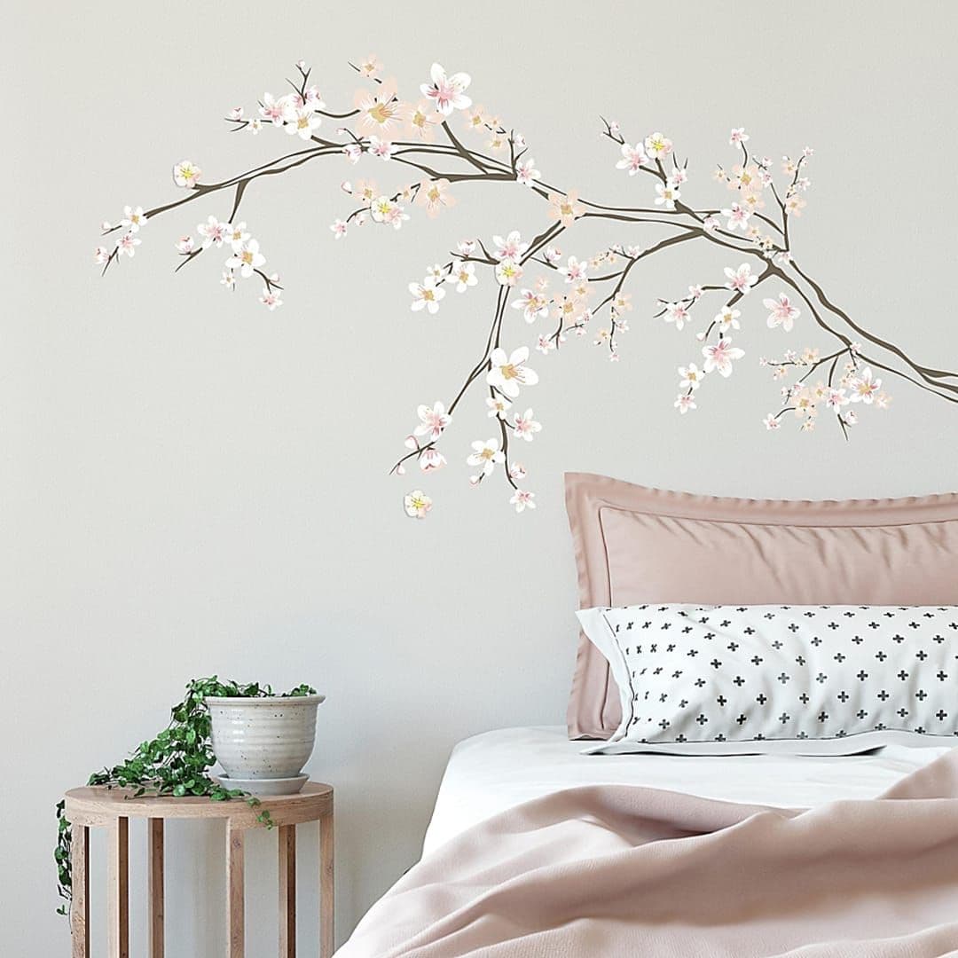 Roommates Cherry Blossom Branch Peel And Stick Giant Wall Decals With ...