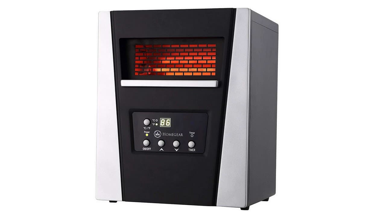 Homegear 1500W Infrared Electric Portable Space Heater Review - YouTube