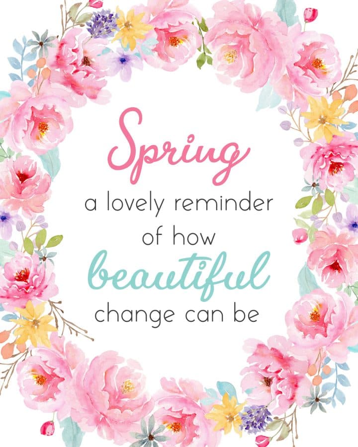Free Printable Spring Inspirational Quote - The Cottage Market