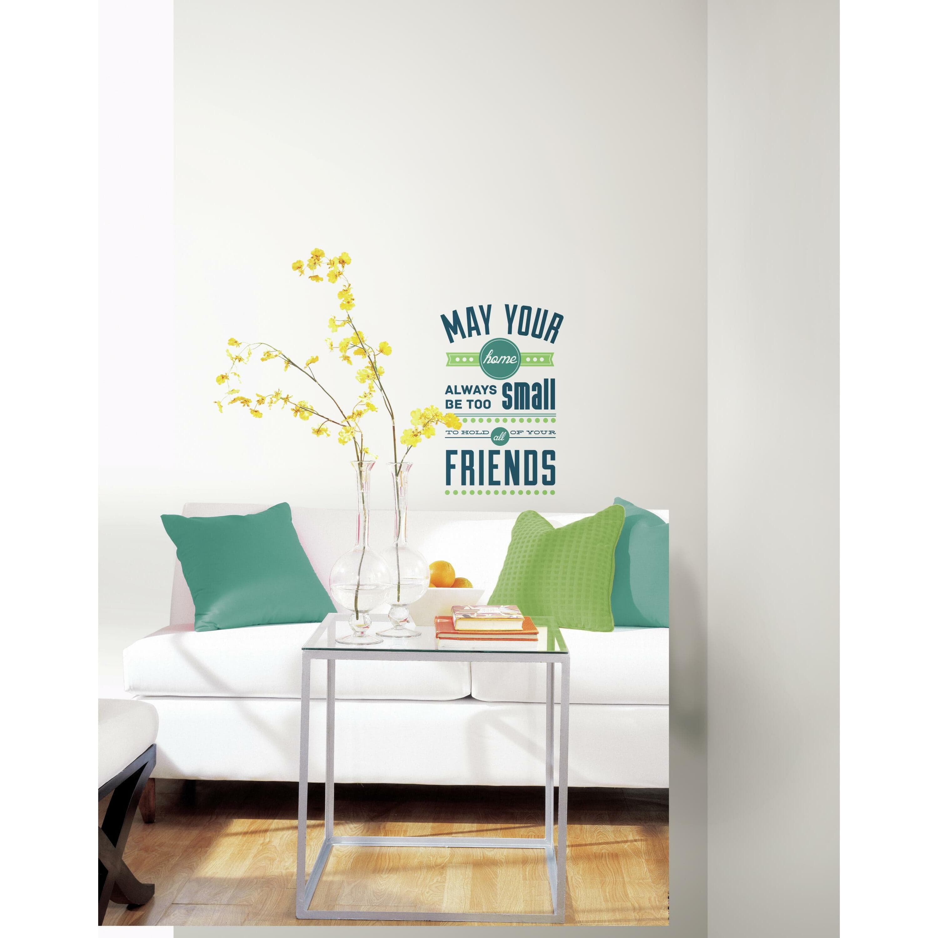 RoomMates Room for Friends Quote Peel and Stick Wall Decals - Walmart.com
