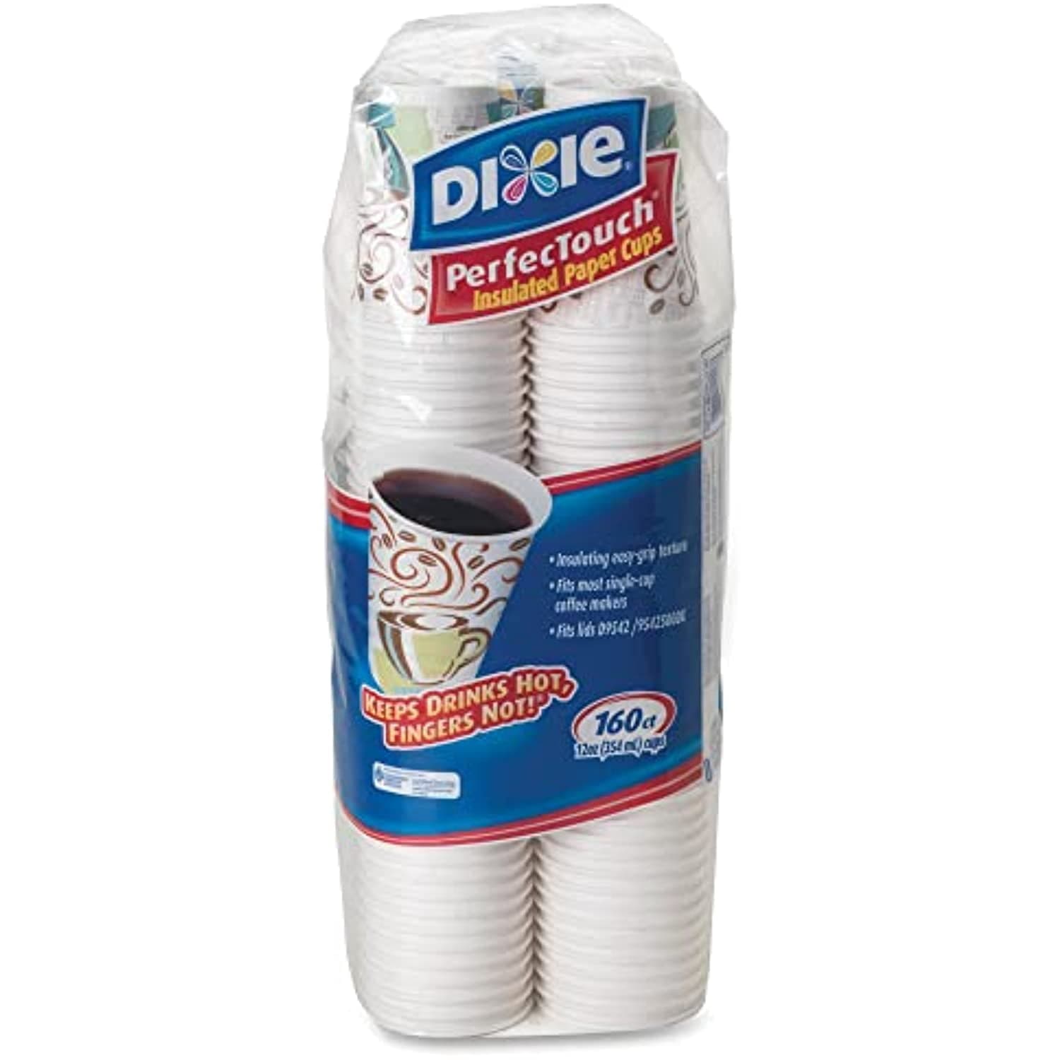 Dixie Perfectouch 12 Oz. Insulated Paper Hot Coffee Cup By Gp Pro ...