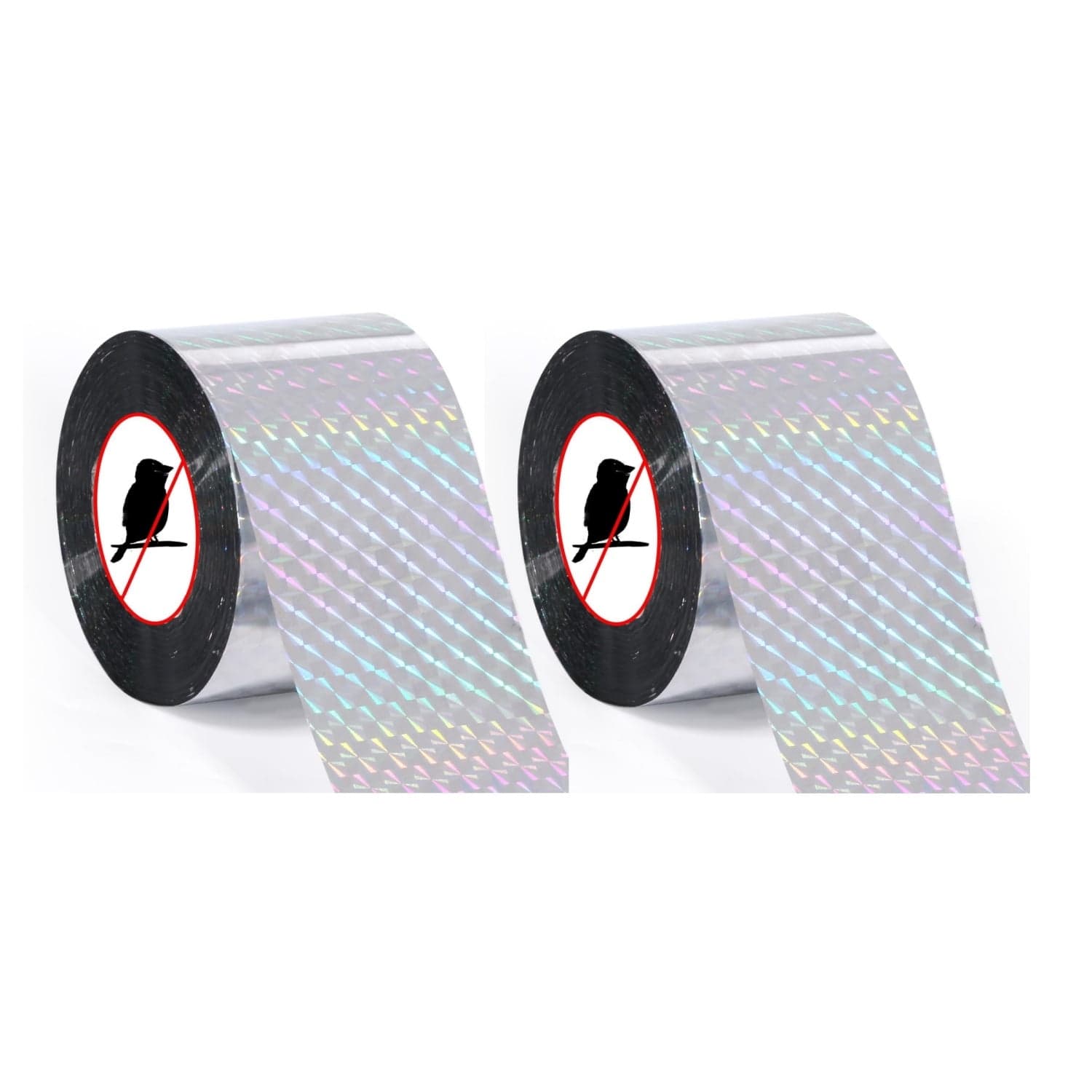 1.9INx26.3FT Double Holographic Tape,2 Pcs Bird Scare Ribbon,Flash ...