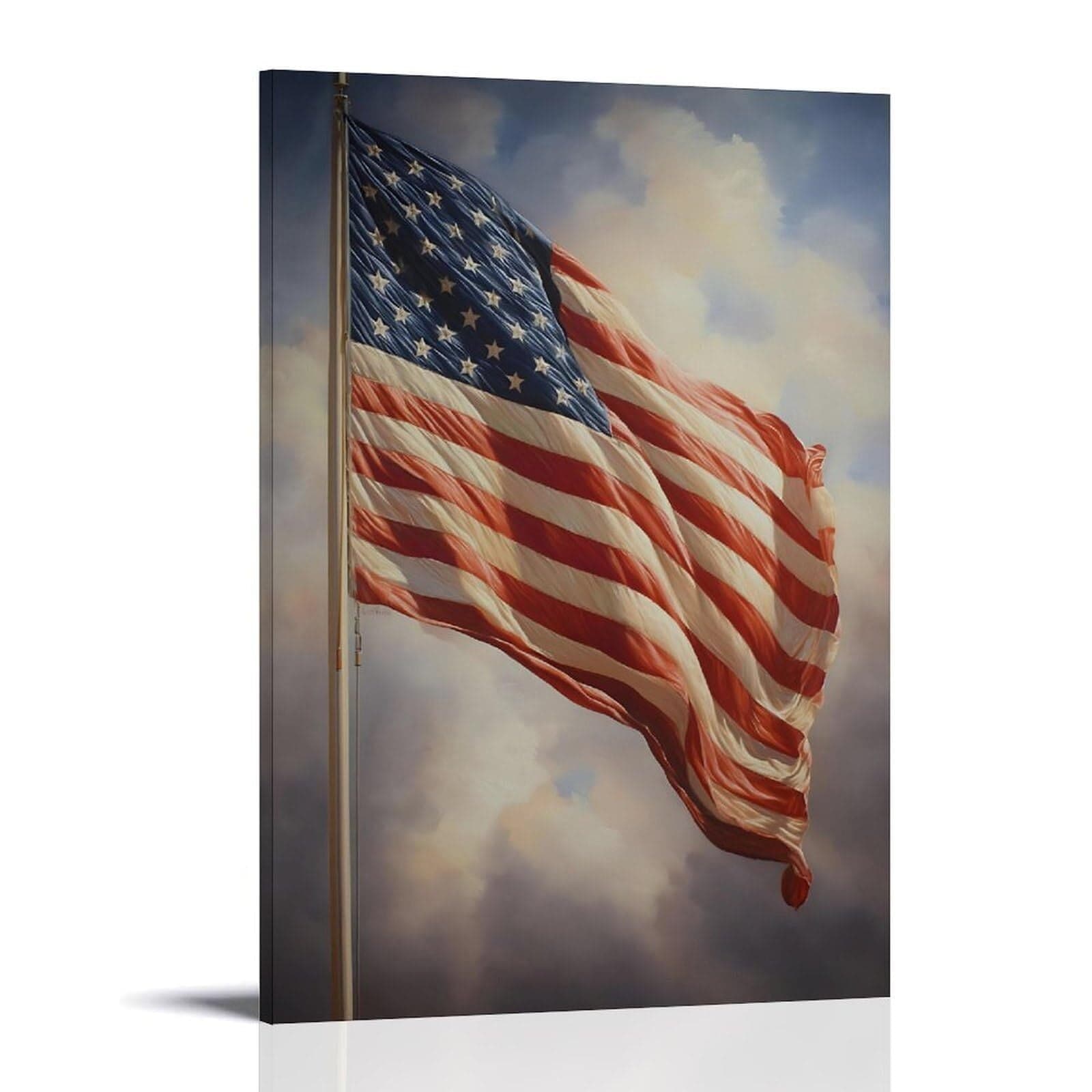 American Flag Poster Print Artwork Patriotic Flag Wall Art Heartlands ...