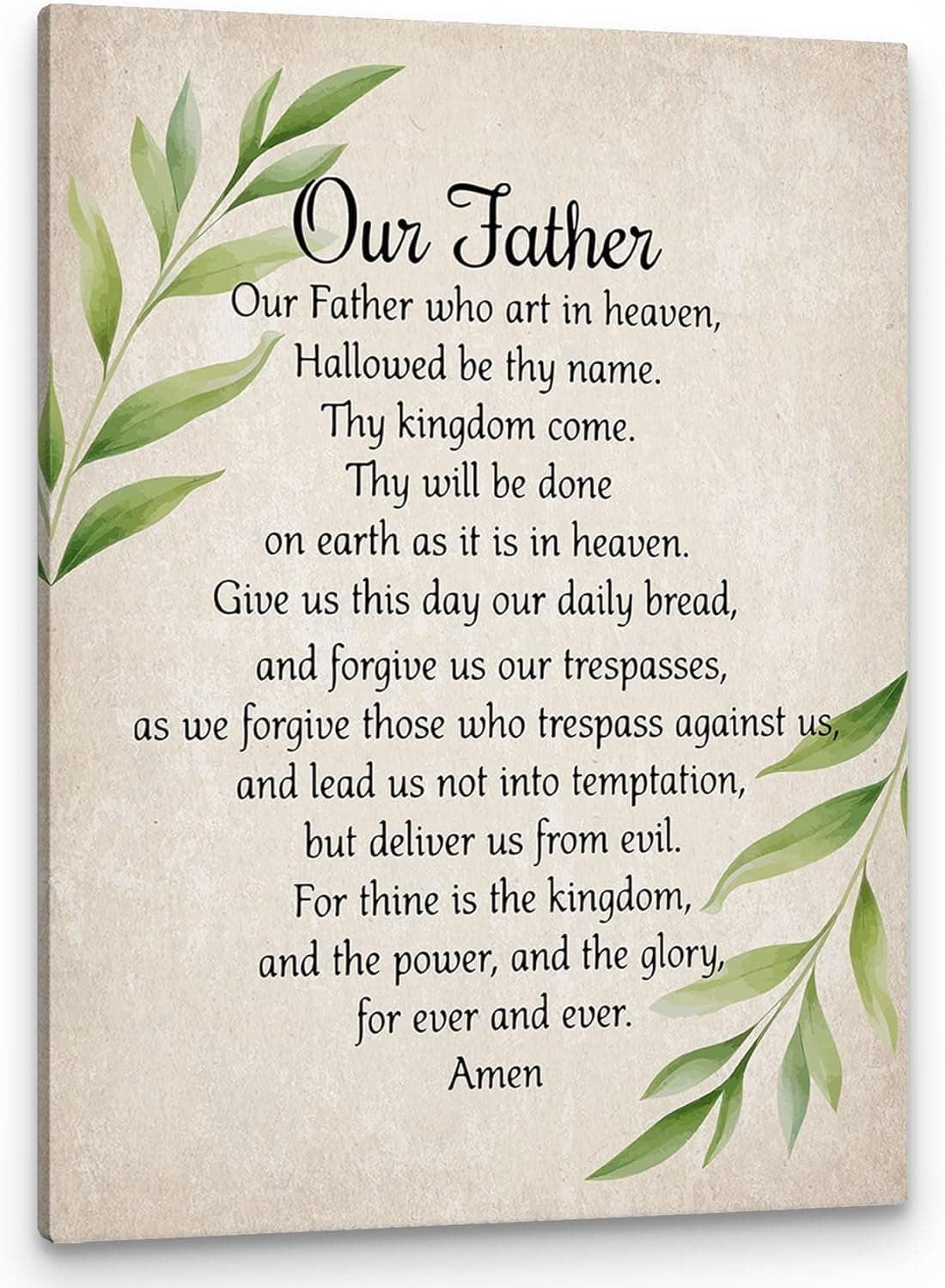 Asdg12s-KSIW-Our Father Prayer Wall Decor,Christian The Lords Prayer ...