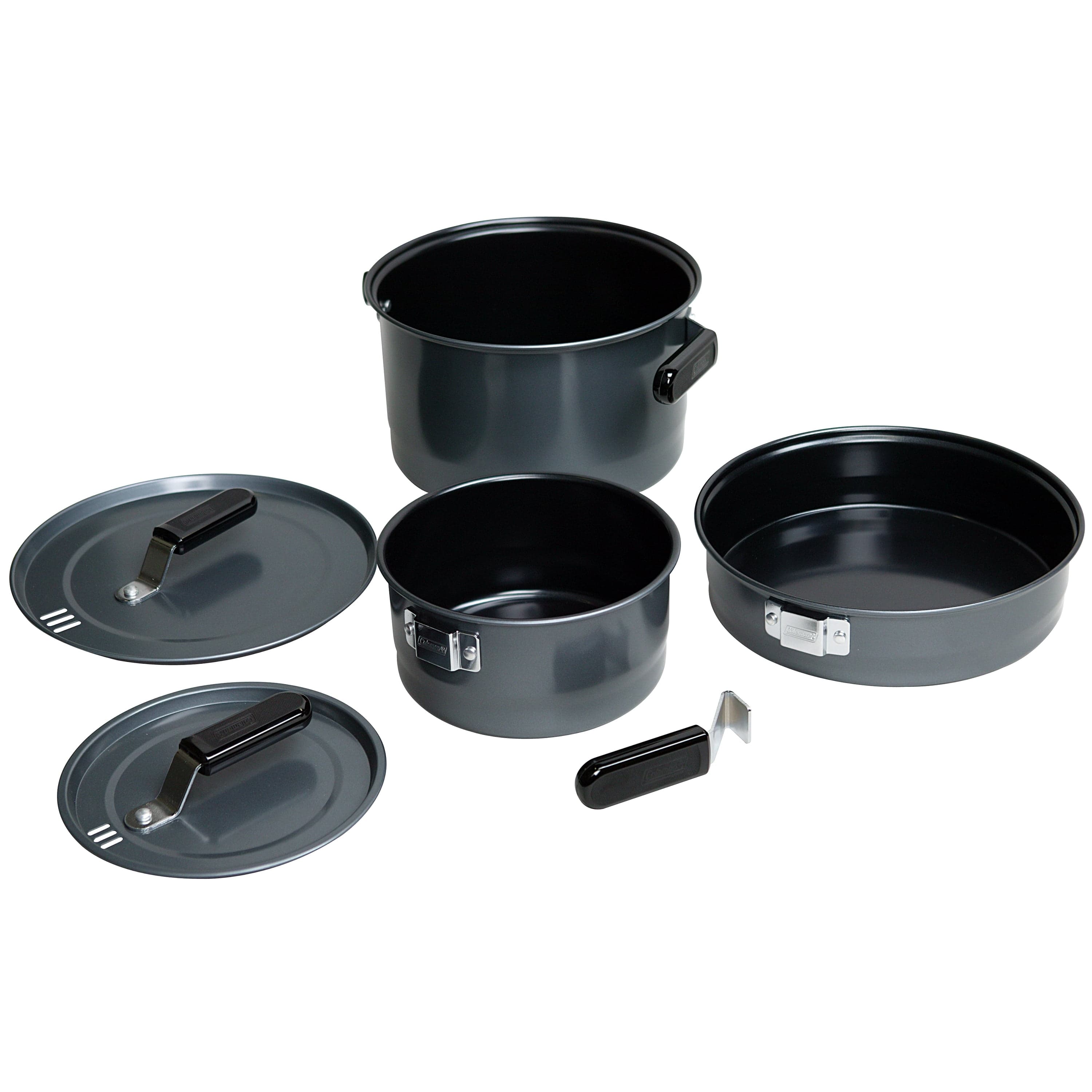 Coleman Portable Outdoor Cooking Set: 6-Piece Steel Camping Cookware ...