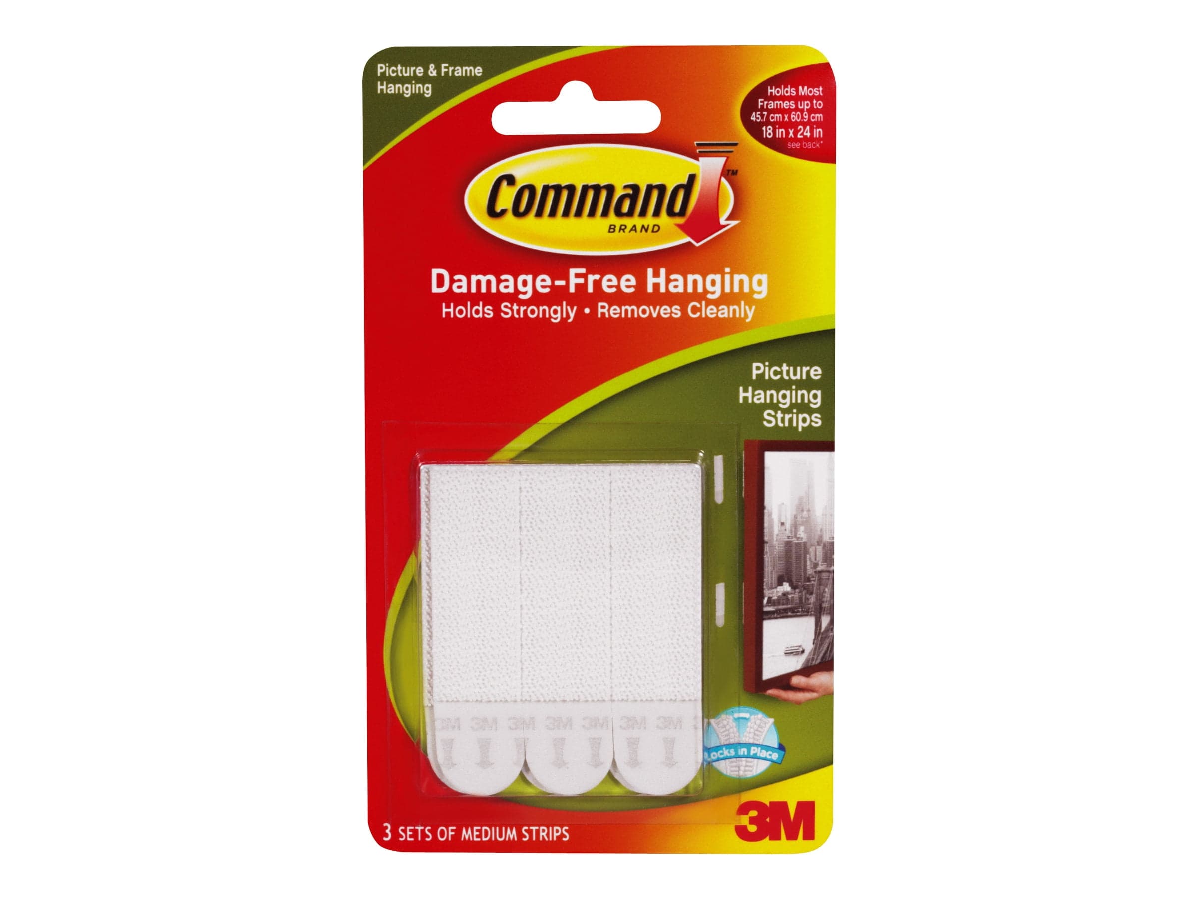 Command Medium Picture Hanging Strips - Mounting adhesive (pack of 3 ...