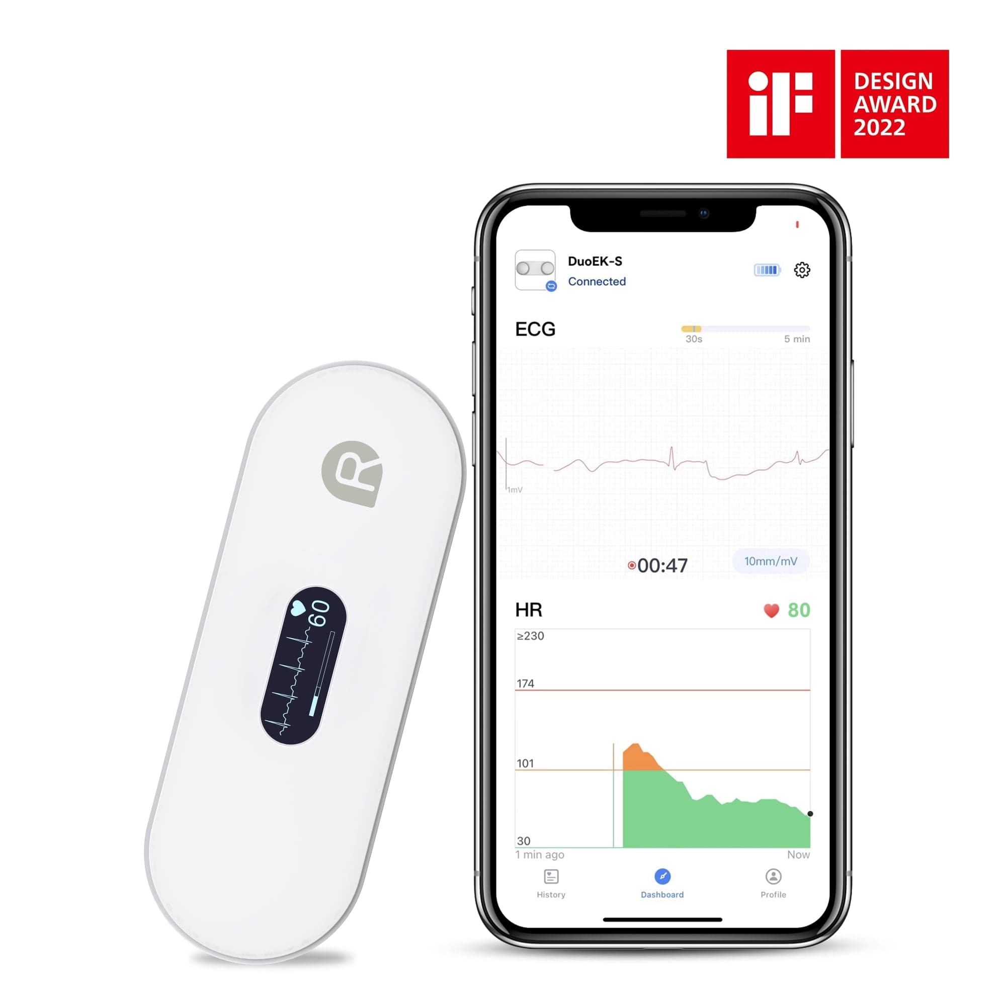 Heart-rate Monitor EKGraph Portable ECG Heart Rate Monitor SonoHealth ...