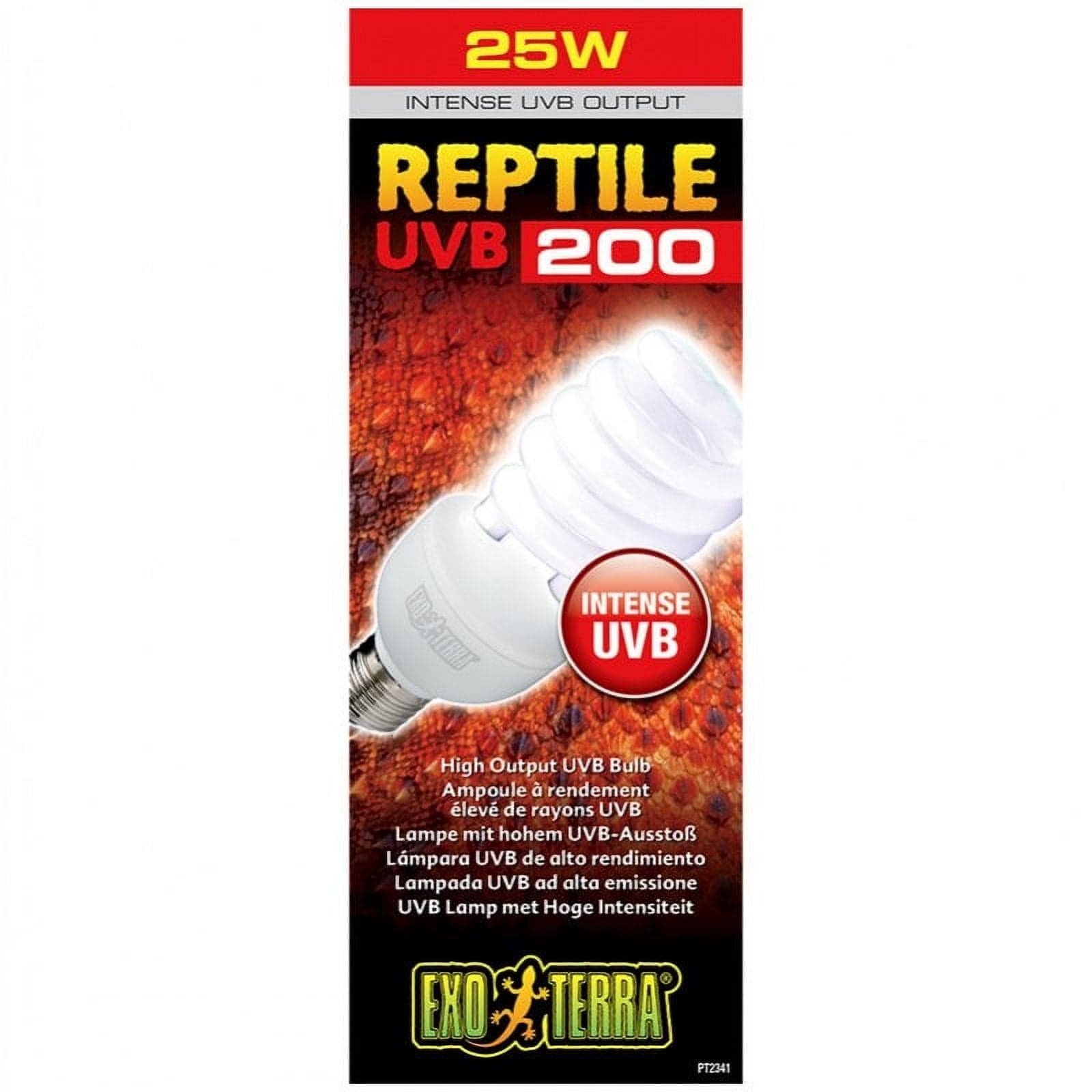 Exo-Terra Reptile UVB200 High Output UV Lamp, 26W (US) / 25W (Europe ...