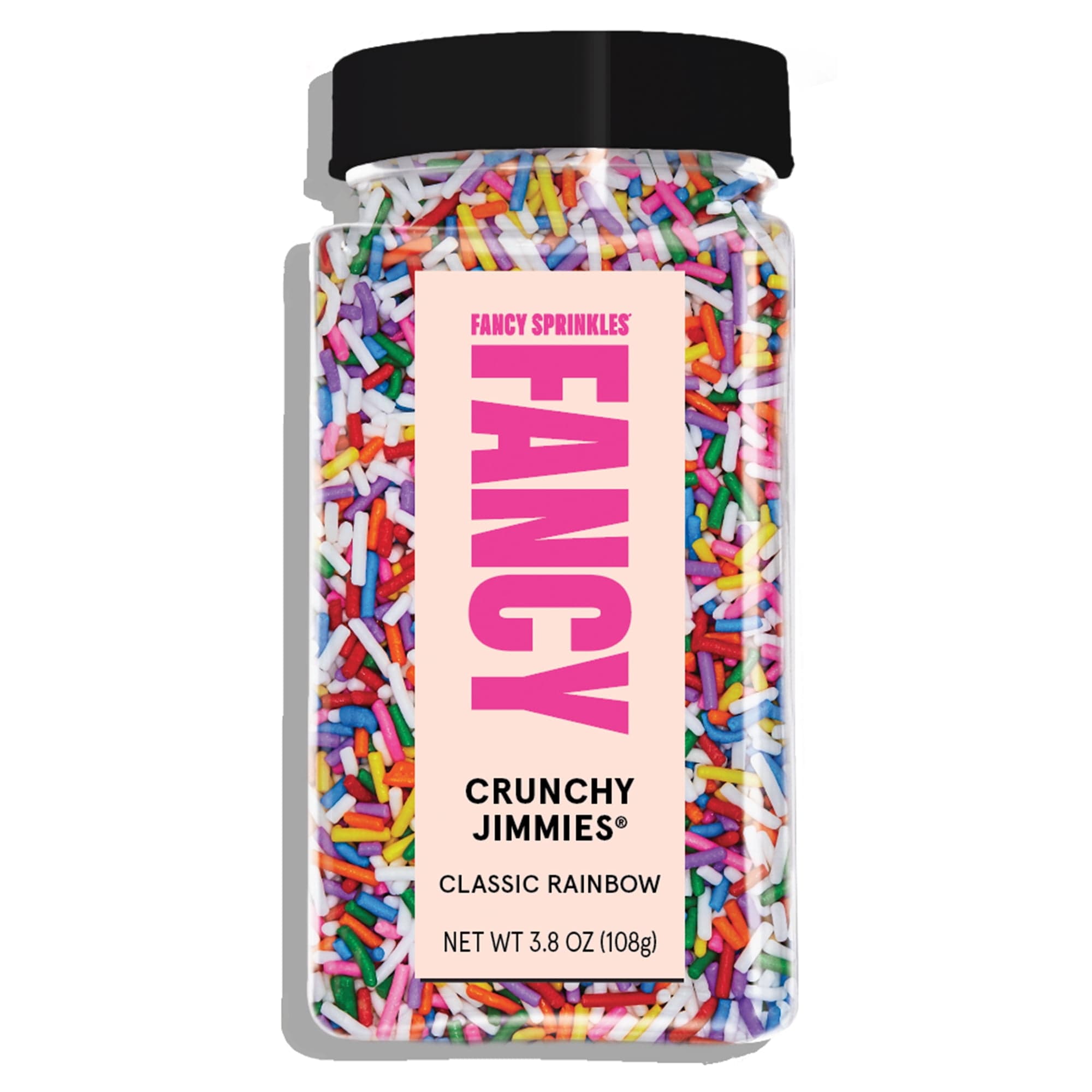 Fancy Sprinkles Classic Rainbow Crunchy Jimmies, Dessert Sprinkles, 3.8 ...