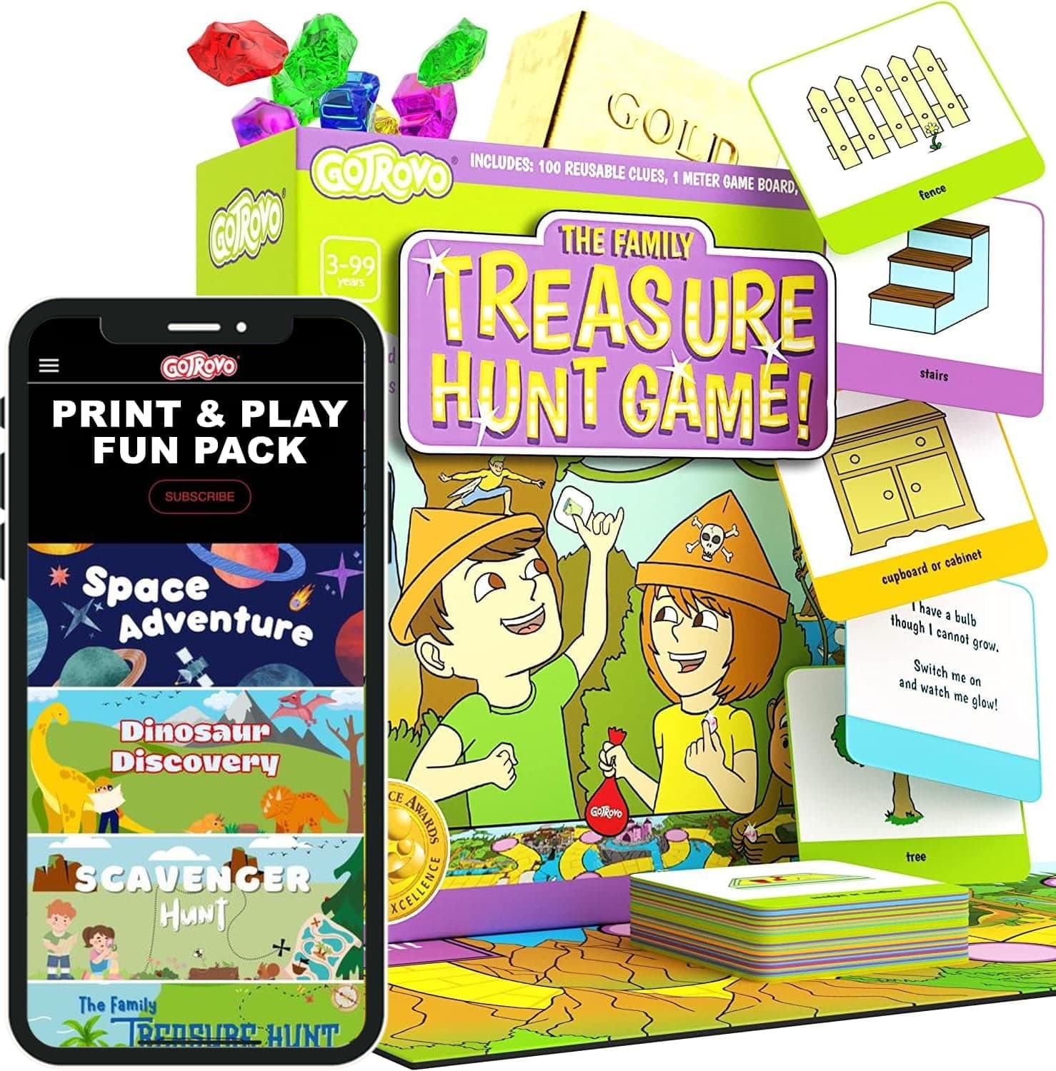 GOTROVO The Family Treasure Hunt Game! Active Search and Find Treasure ...