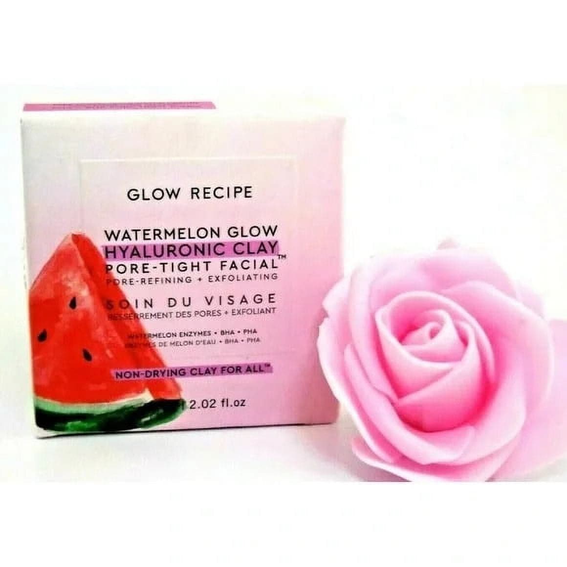 Glow Recipe Watermelon Glow Hyaluronic Clay Pore Tight Facial Mask 2.02 ...