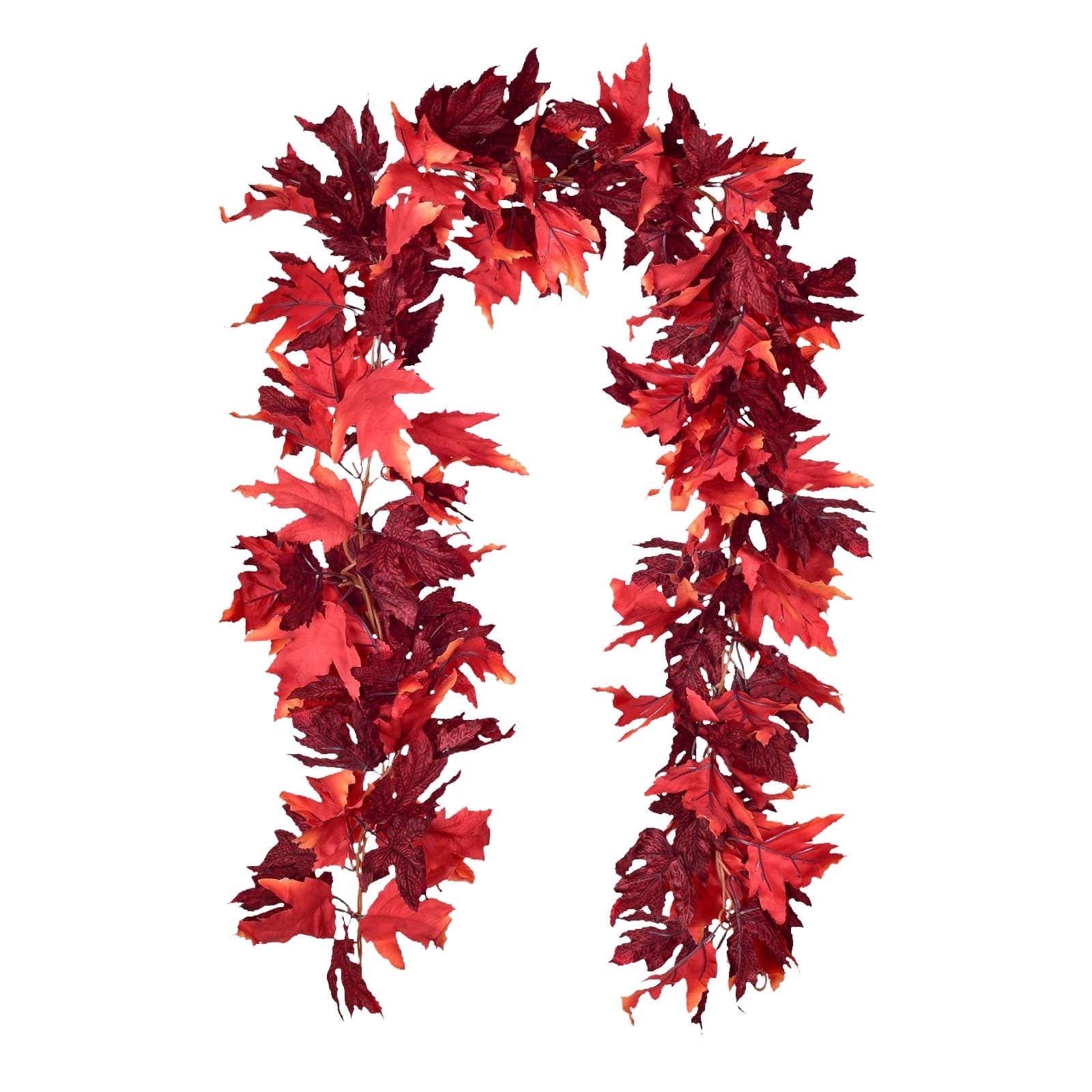 HCTSHG Maple Garland Fall Leaves Garlands 6Ft Leaf Autumn Foliage ...