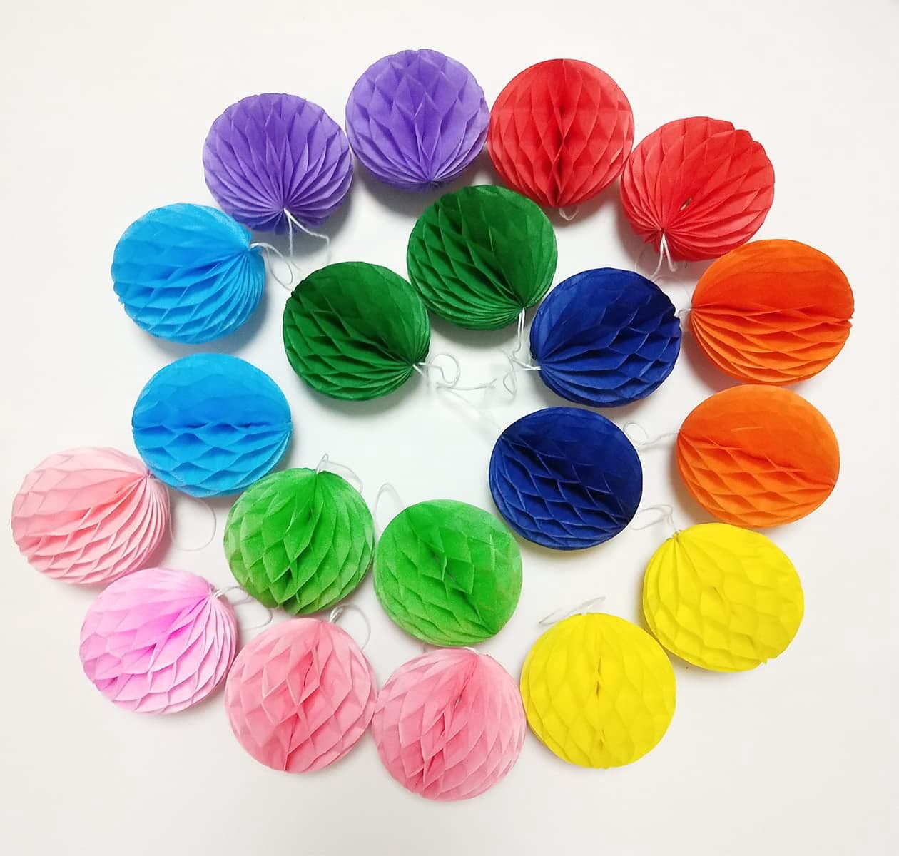Hanging Paper Honeycomb Balls IFF17 Party Decorations 20 3.15" Tissue ...