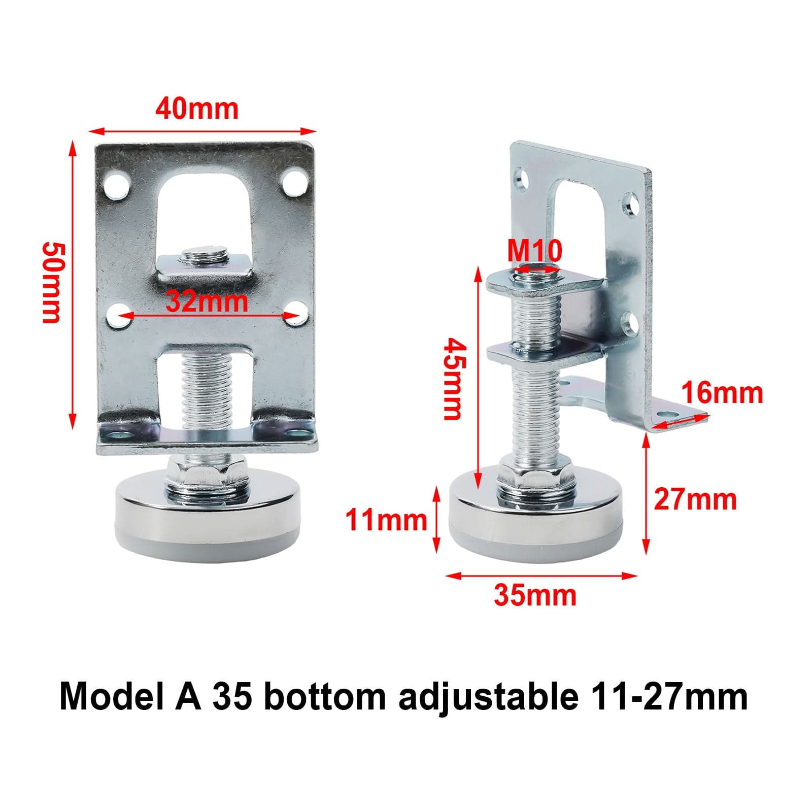 Heavy Duty Furniture Levelers Leveling Feet Adjustable Leveler Legs ...