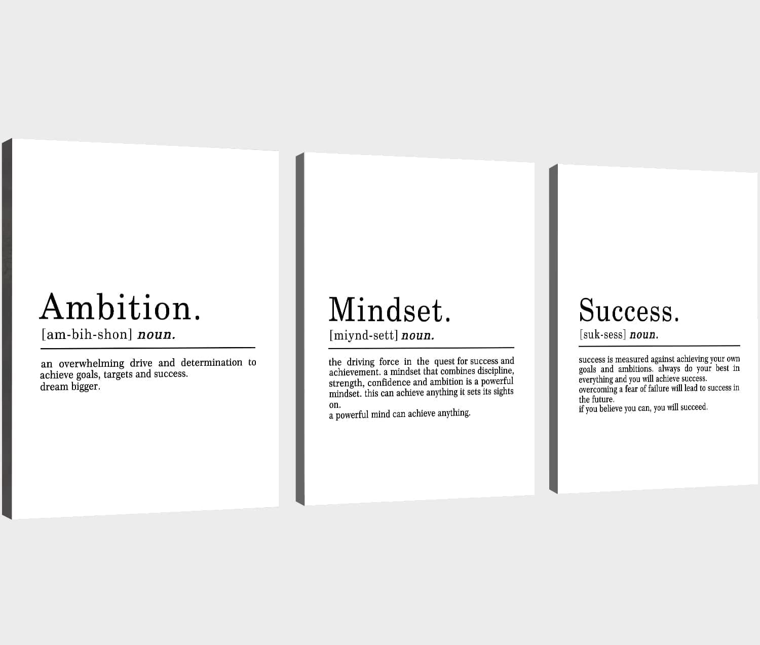 Inspirational Canvas Painting Mindset Quotes Prints Ambition Letters ...