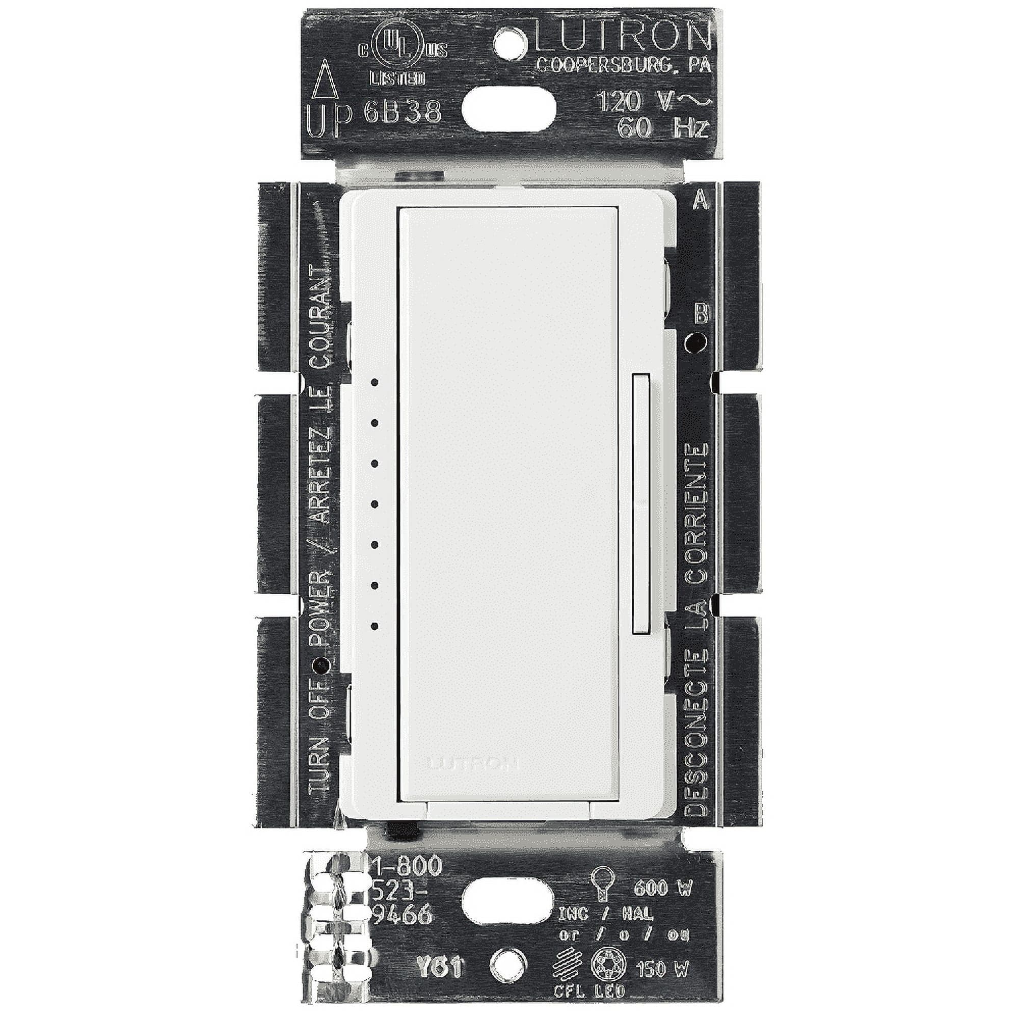 Lutron Maestro C.L Dimmer Switch MACL-153M-WH, White - Walmart.com