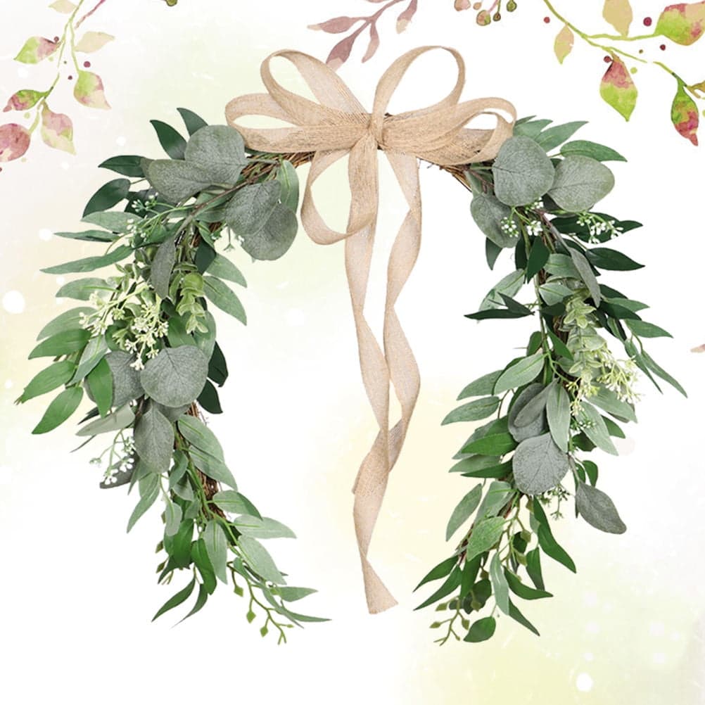 MERRYHAPY 1Set Eucalyptus Wall Hangings Faux Greenery Garland Green ...