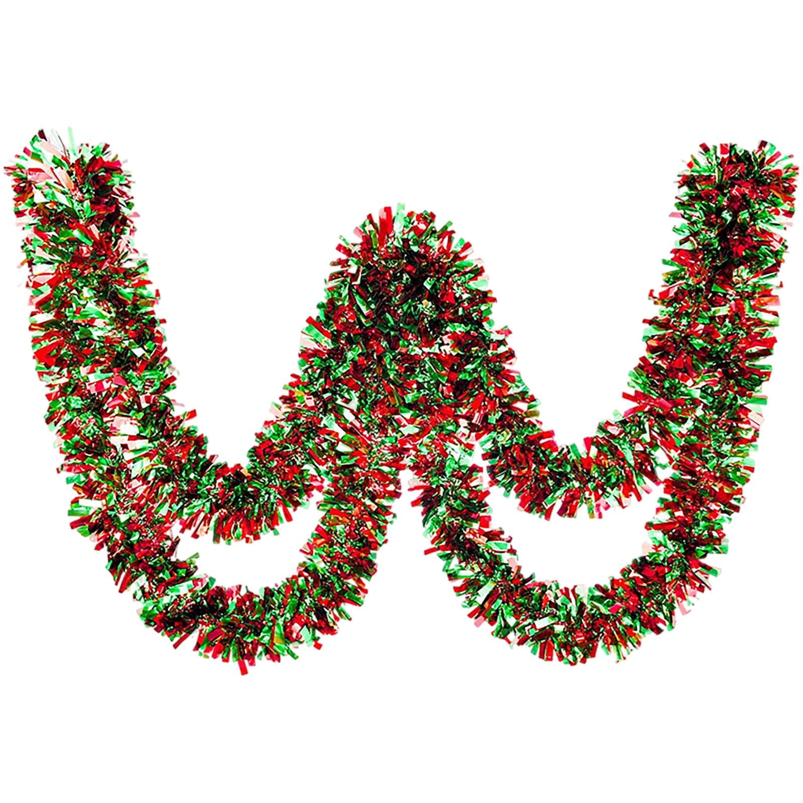 Metallic Tinsel Garland, Colorful Twist Streamers for Christmas ...