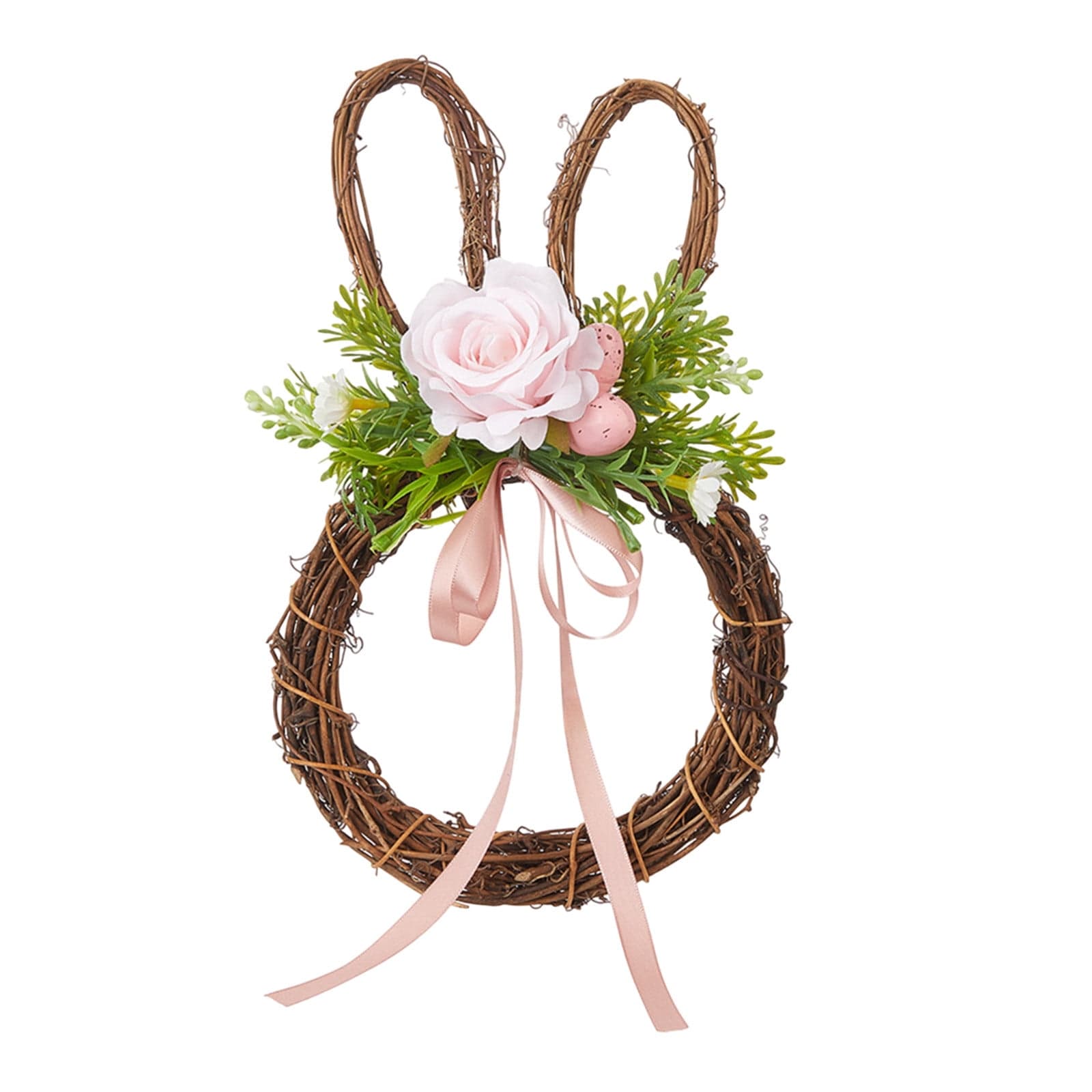 Moocorvic Grapevine Easter Bunny Wreath 15.6'' DIY Crafts Wreaths for ...