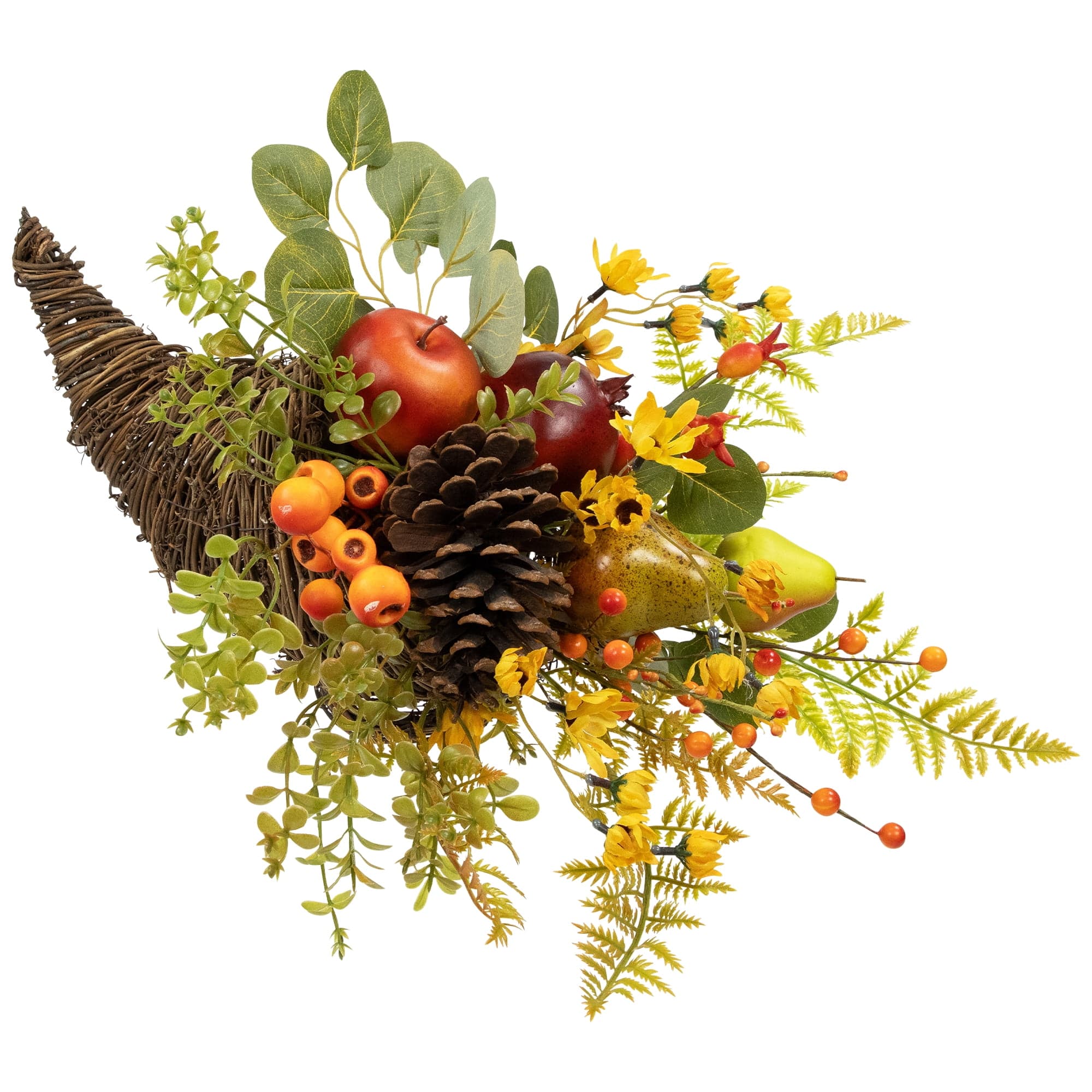 Northlight Apples and Pears Cornucopia Fall Harvest Decoration - 20 ...