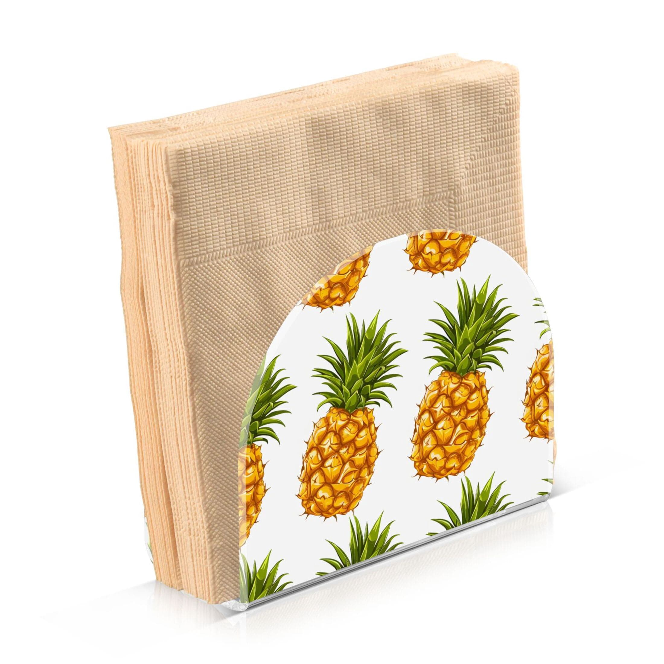 Pineapple Fruit Napkin Holder for Table Acrylic Clear Tissue Dispenser ...
