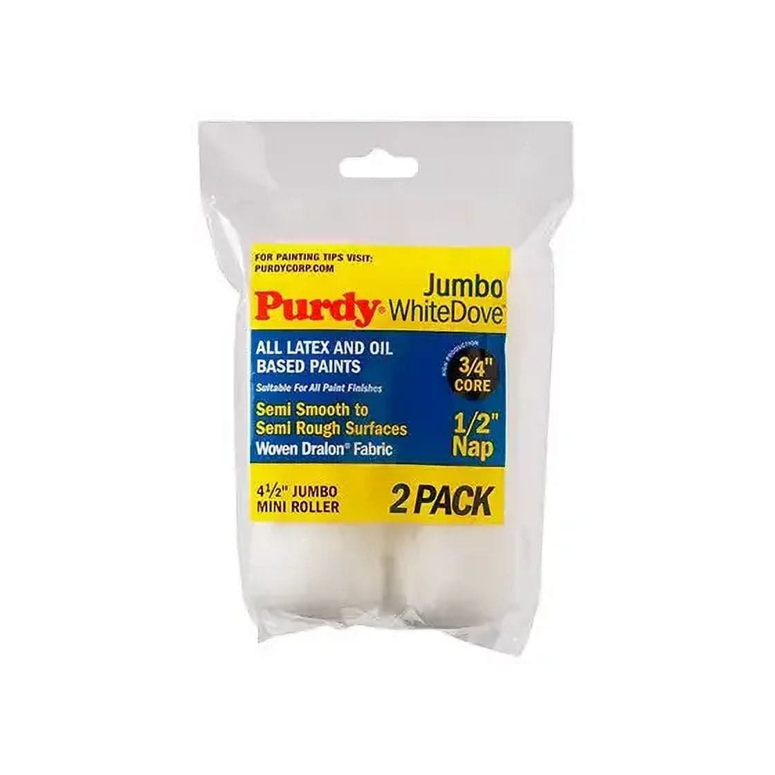 Purdy 14G624013 White Dove Jumbo Mini Roller 1/2 Nap By 4-1/2 Inch ...