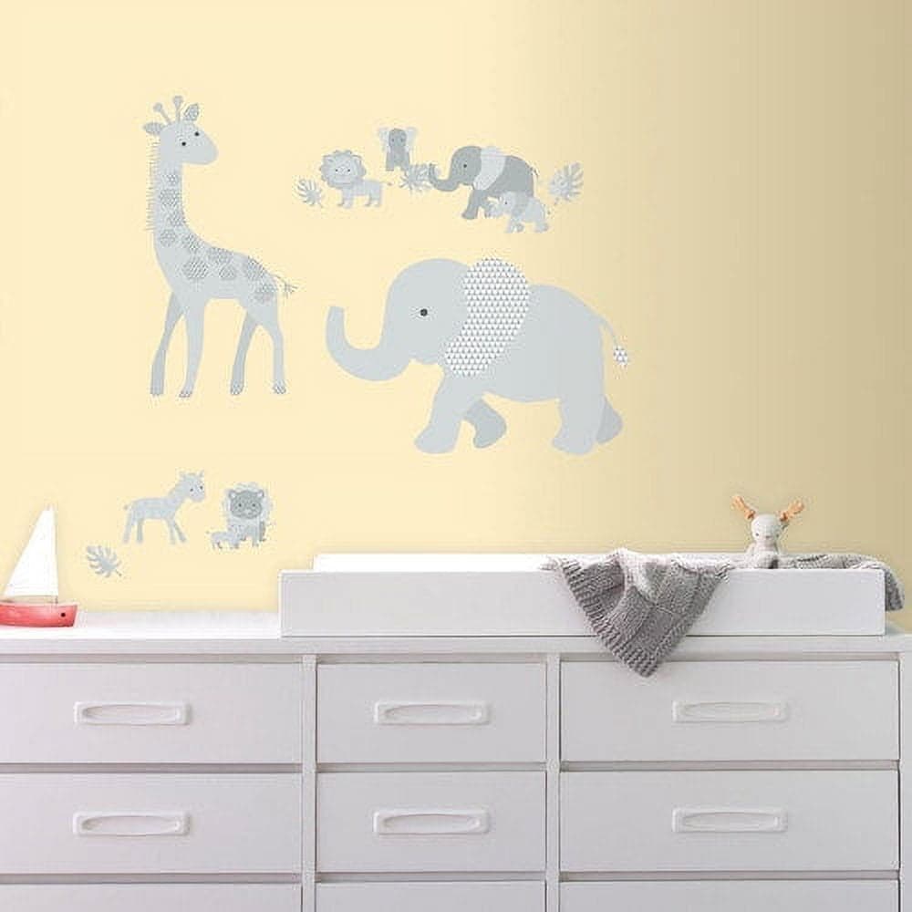 RoomMates Baby Safari Animals Peel and Stick Giant Wall Decals ...