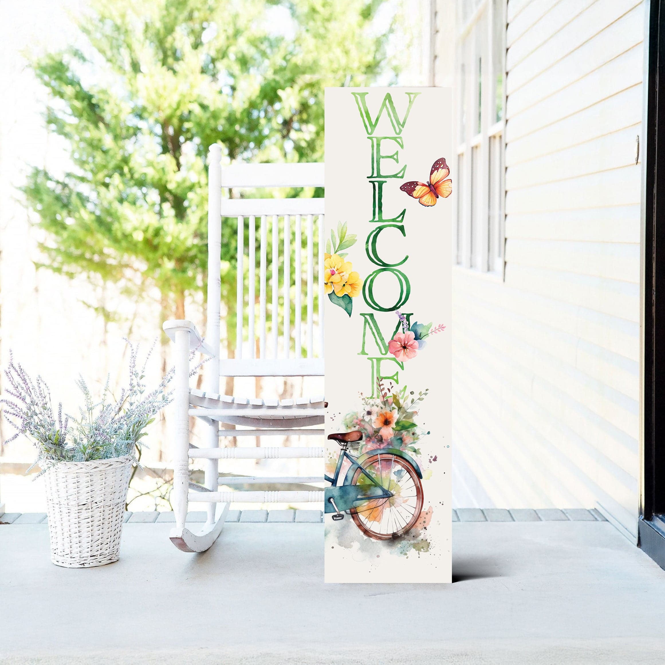 Spring Welcome Floral Porch Sign | Multi Sizes Available | Perfect ...