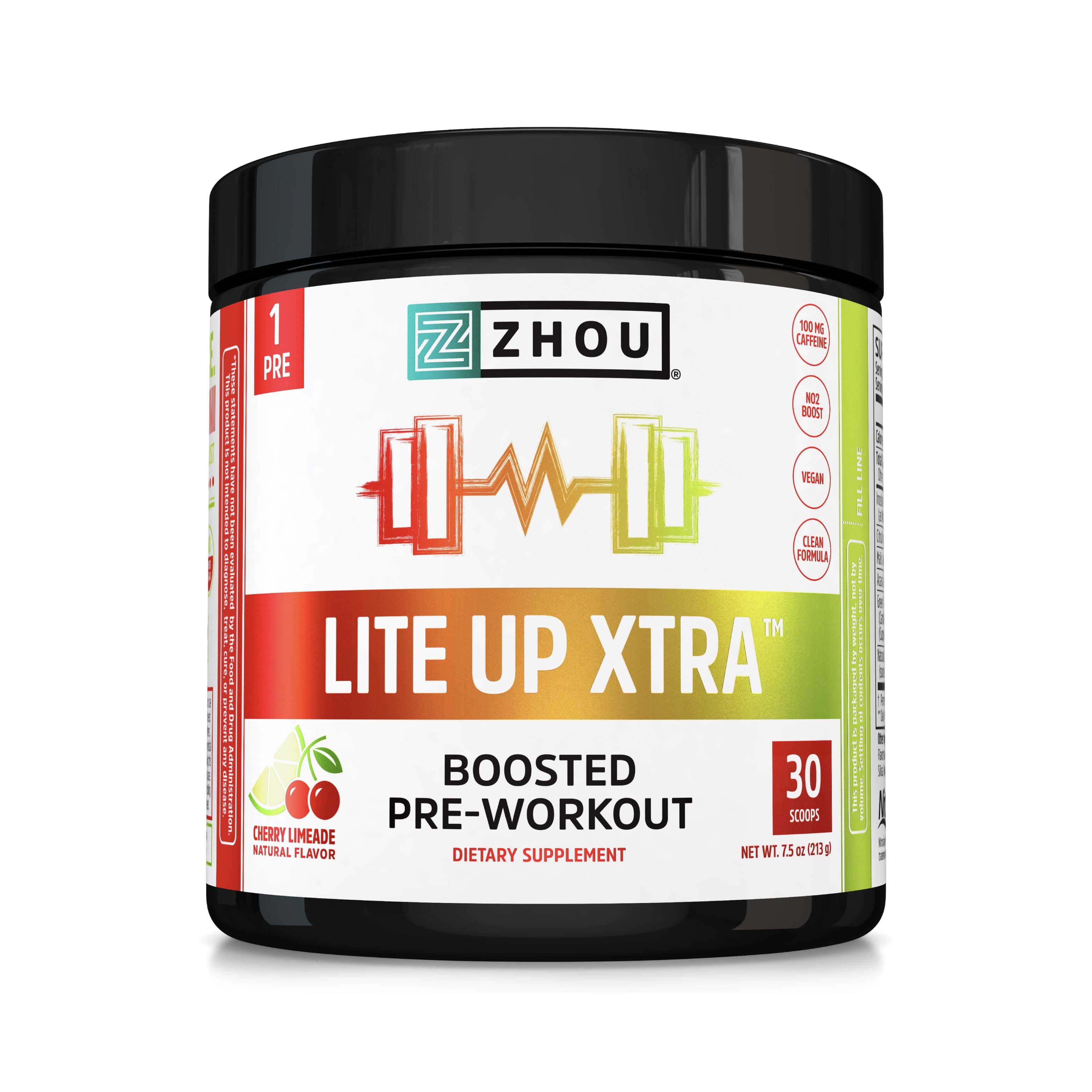 Zhou Nutrition Lite Up XTRA Pre-Workout | Strength & Endurance Boost ...