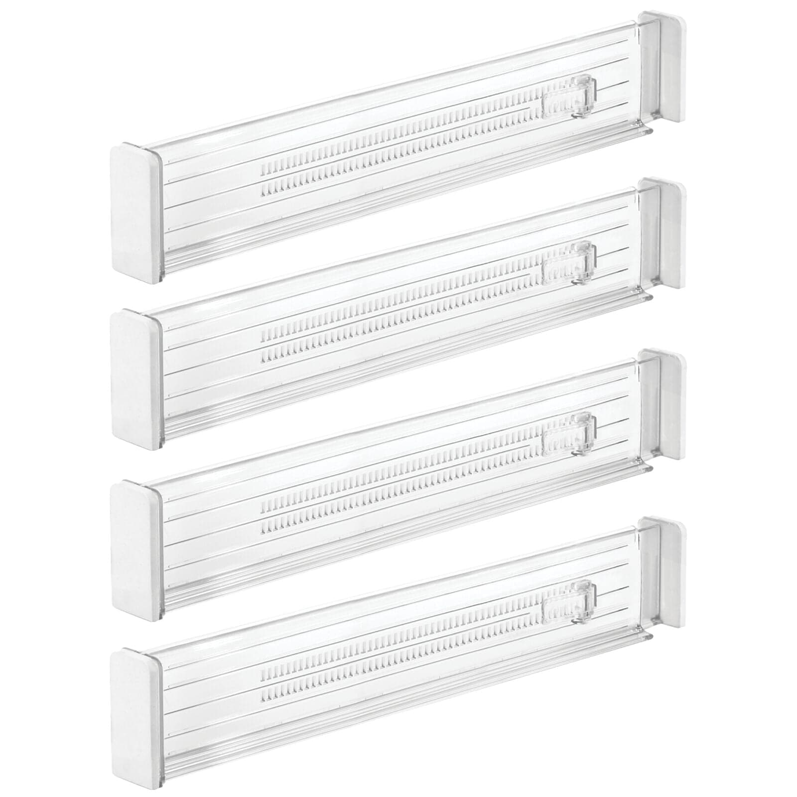 mDesign Expandable Dresser Drawer Divider with Foam Ends - 4 Pack ...