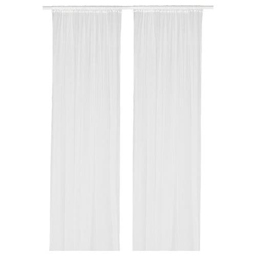 LILL white 280x300 cm sheer curtains, 1 pair - 10070262 | IKEA