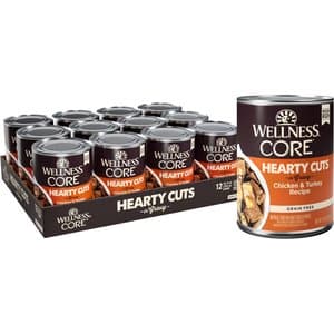 WELLNESS CORE Hearty Cuts in Gravy Chicken & Turkey Recipe Grain-Free ...