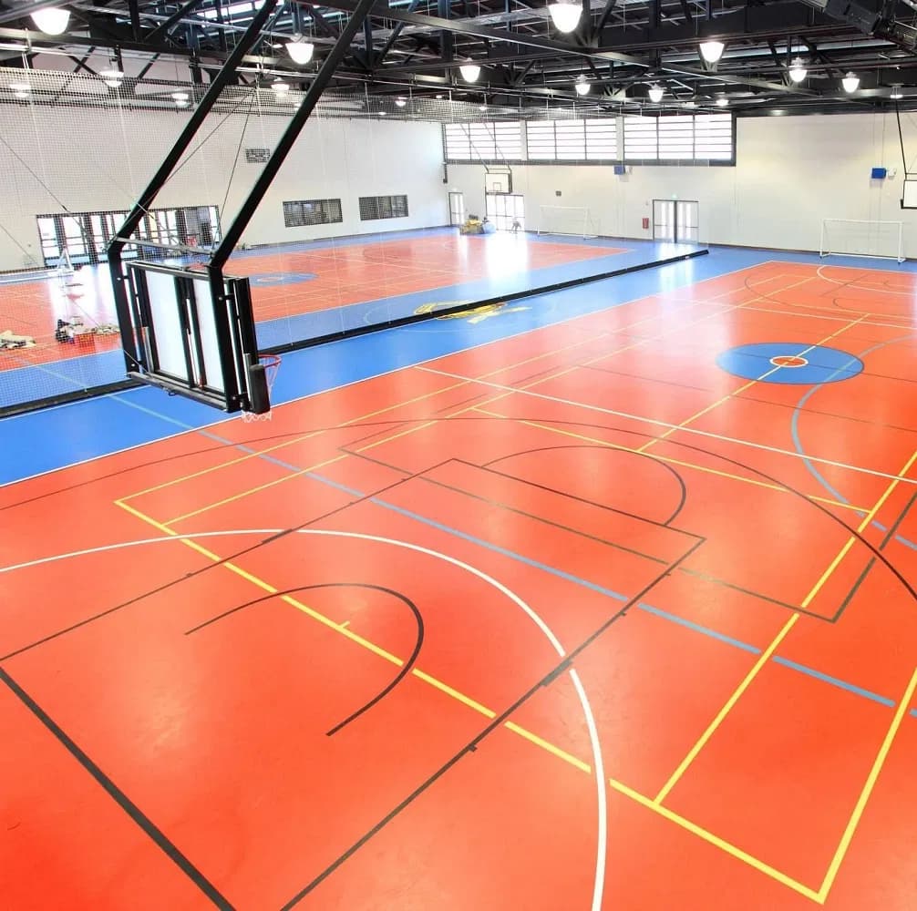 Gym Multi-Functional PVC Vinyl Sports Flooring in Roll 5mm Thickness ...